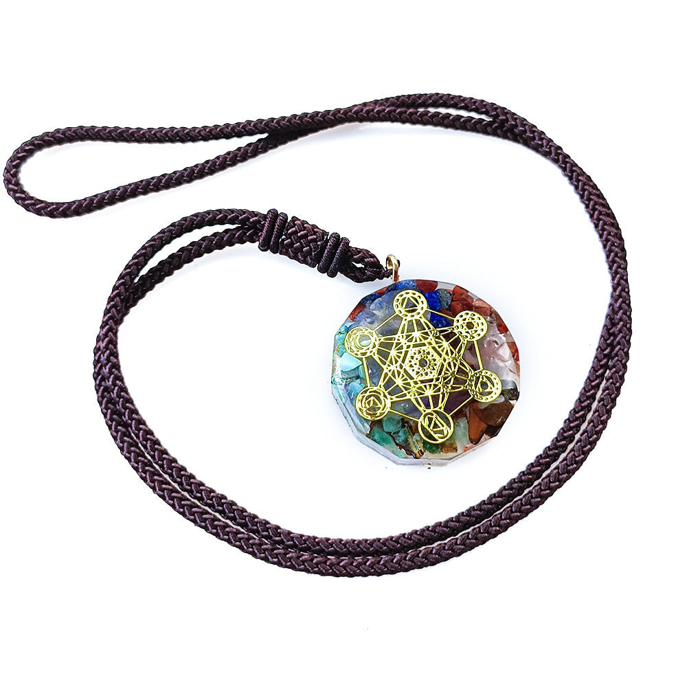 Irregular Natural Crystal Onyx Stone Color Necklace Set