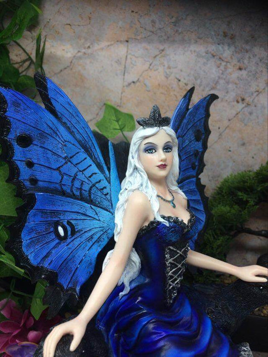 Dark Fairy and Ravens Companion Sculpture Statue Mythical Creatures Figure Gift