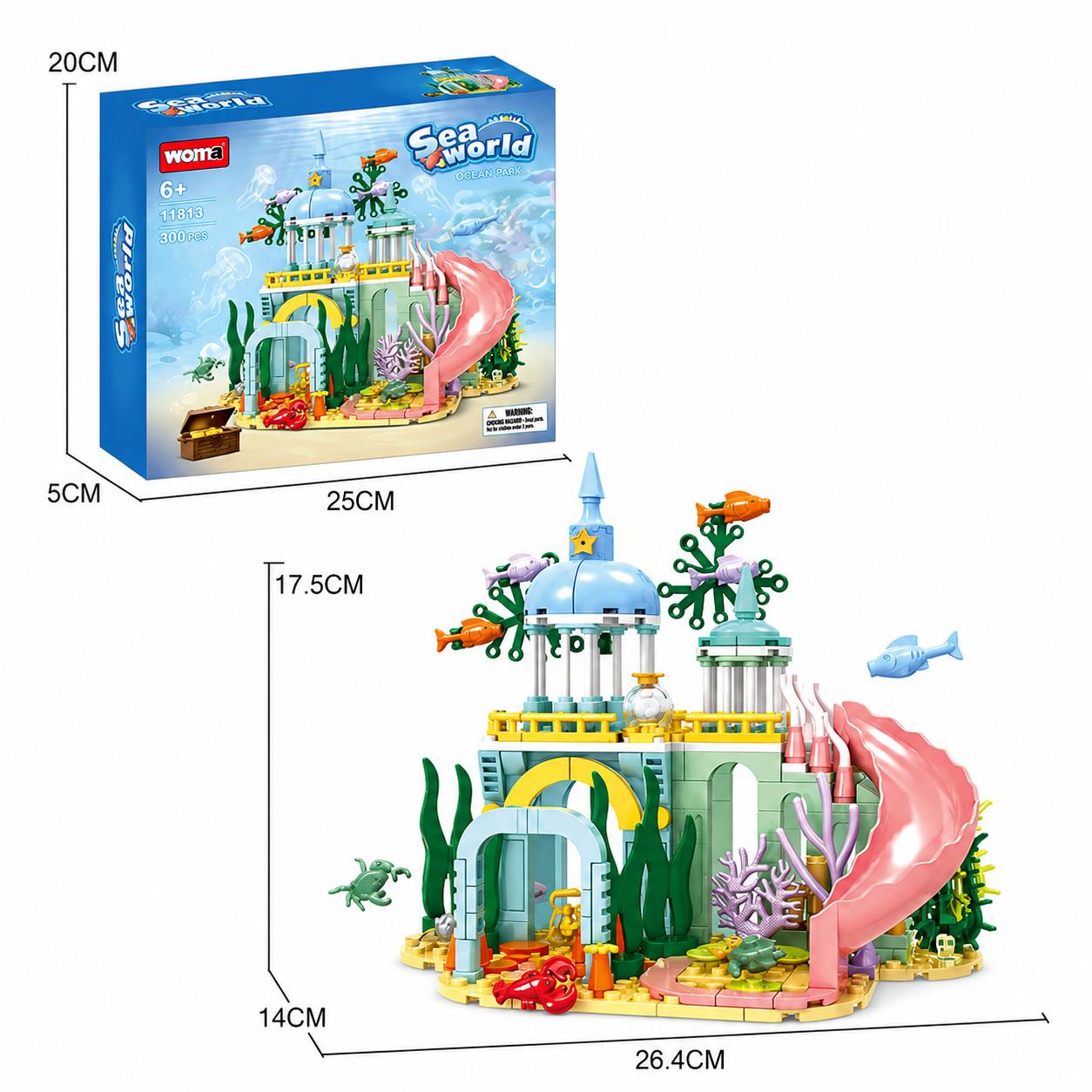 Sea World 300pc Puzzle Construction Set Ocean Underwater Marine Toy Gift