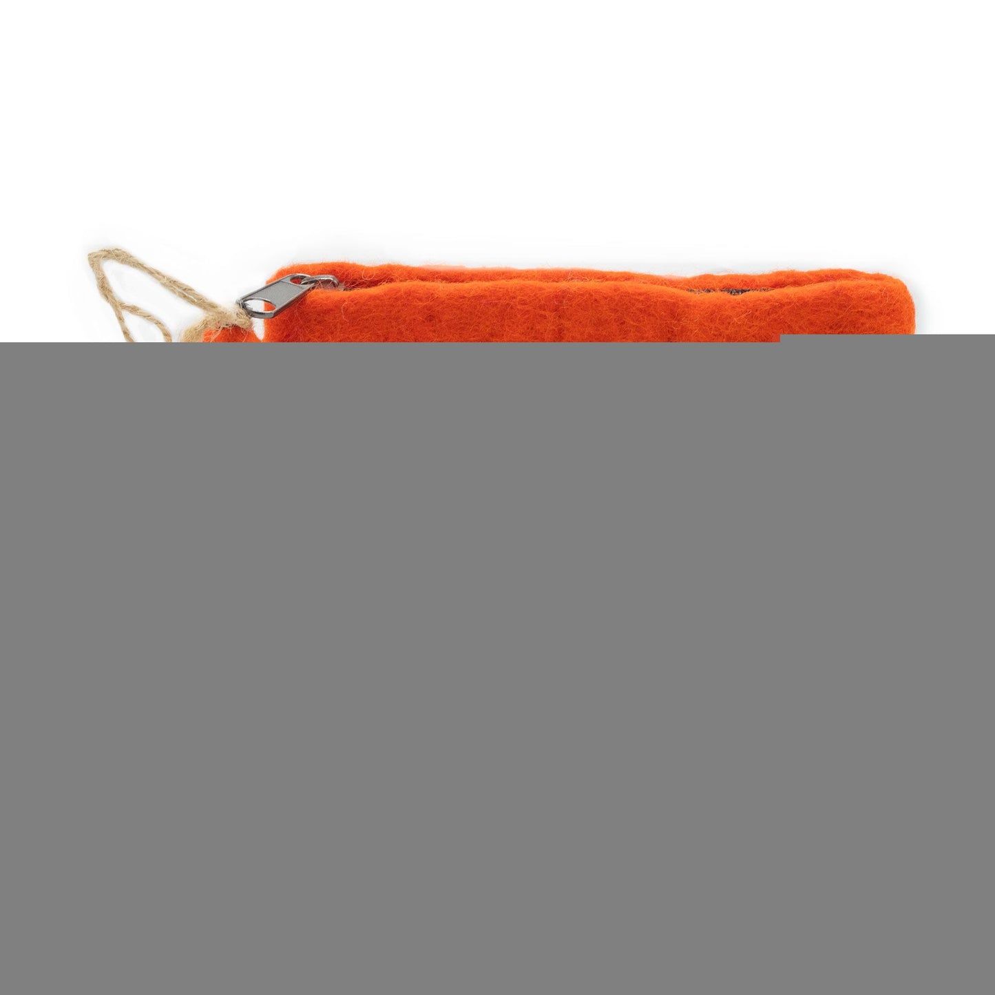 Natural Felt Zipper Pouch (asst) - Cat Face