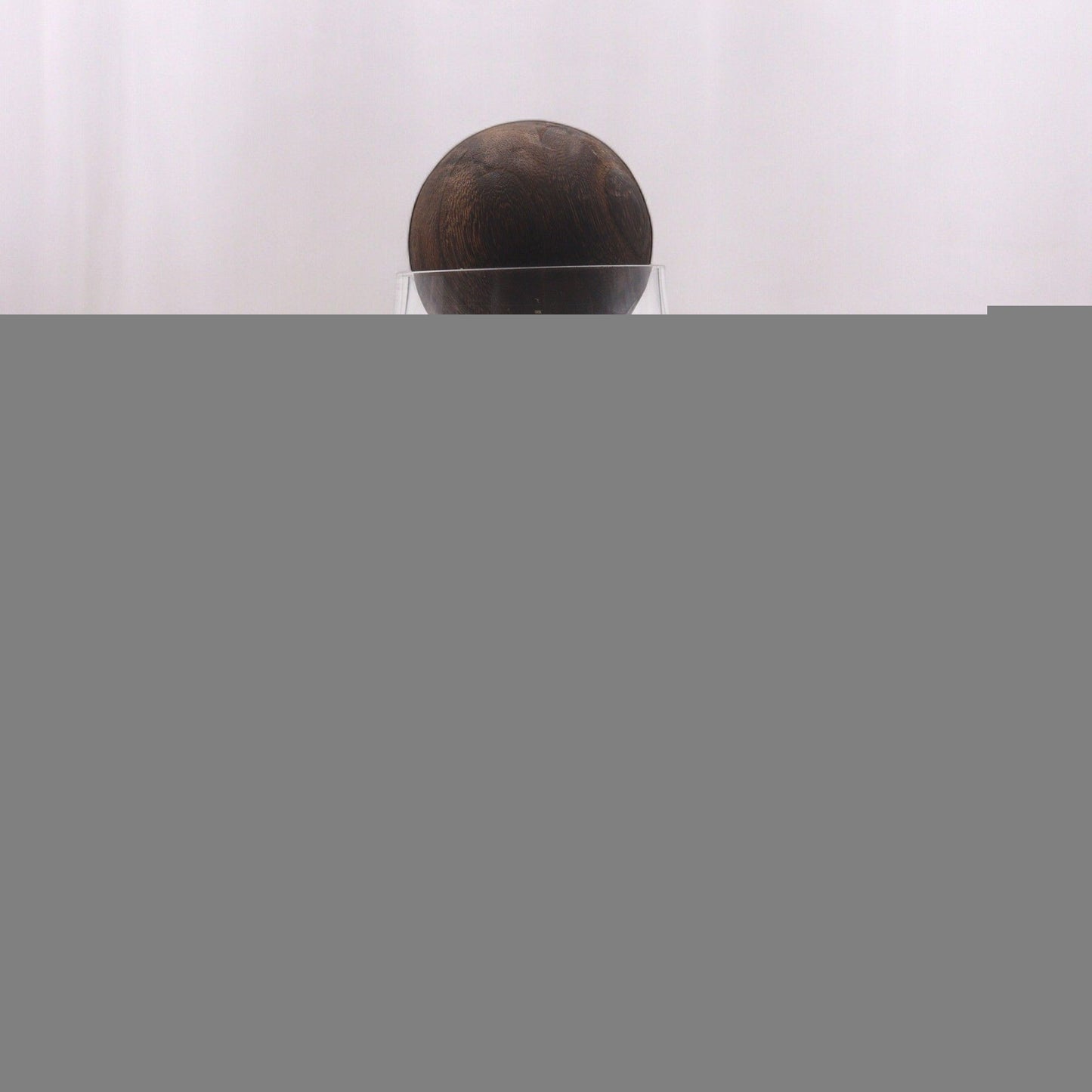 Ex-Large Ball Top Terrarium on Dark Tung Wood