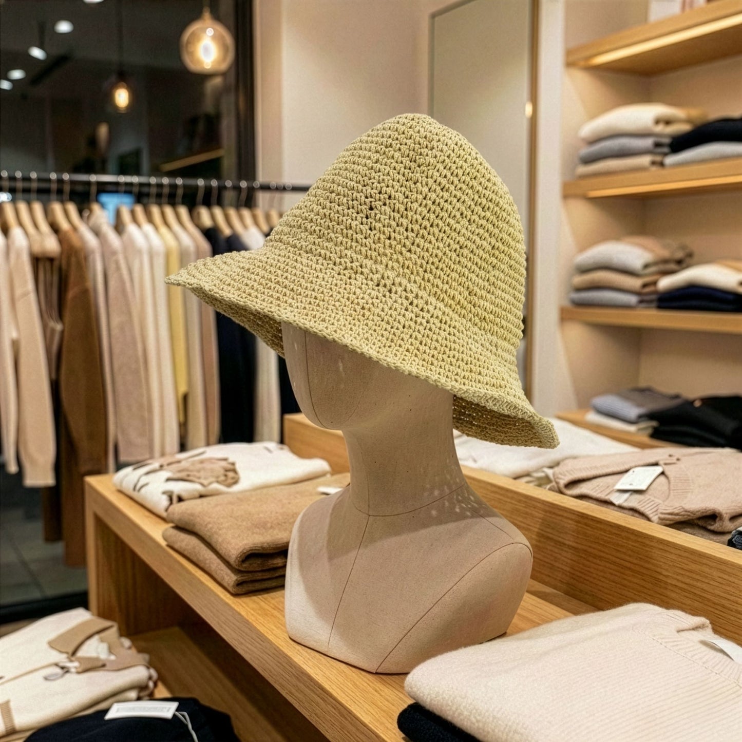 Nomad Sari Floppy Straw Sun Hat - Natural Beige