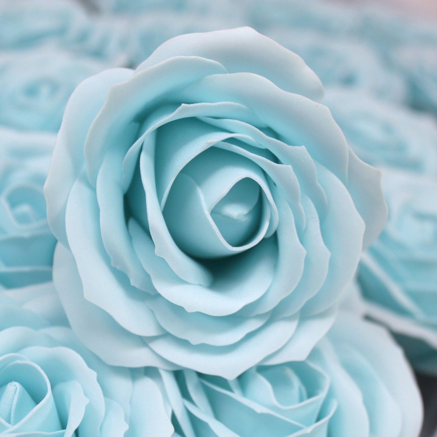 Flores Artesanas de sabão deco grande - celeste bebé