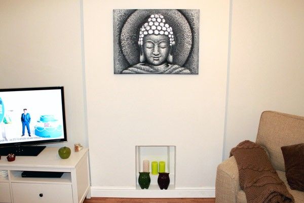 Sun Buddha Silver  60x80cm