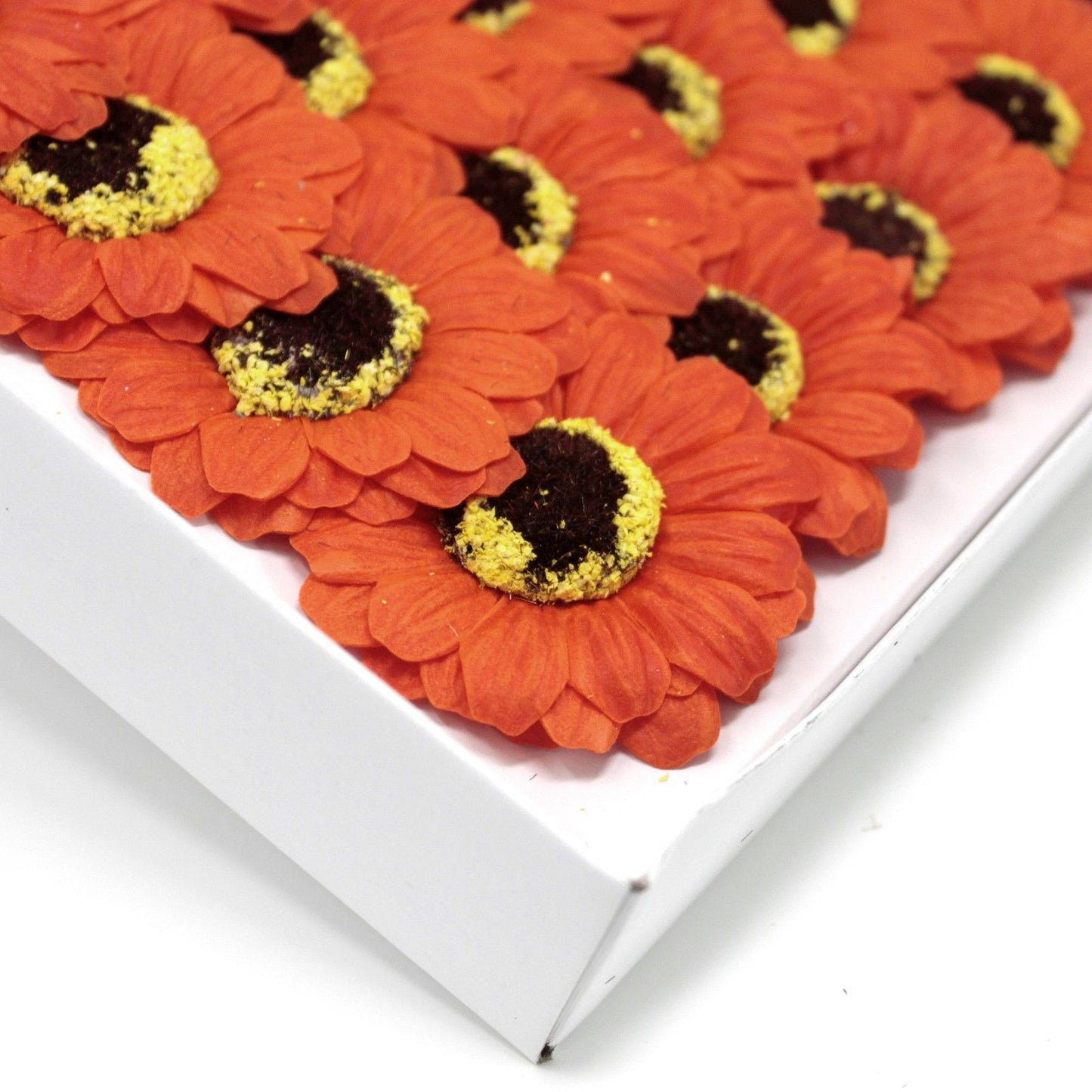 Flores girasol Artesanas de sabão deco mediana - laranja