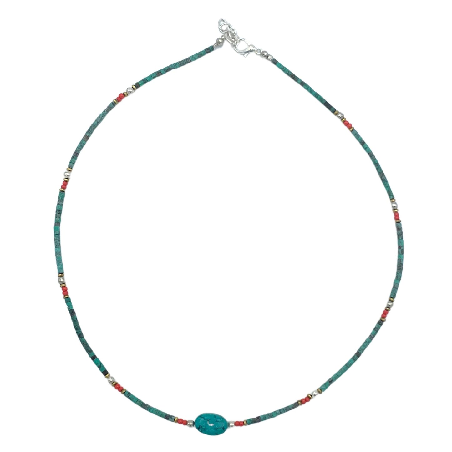 Nepalese Extra Fine Gem Necklace - Turquoise Stone & Beads