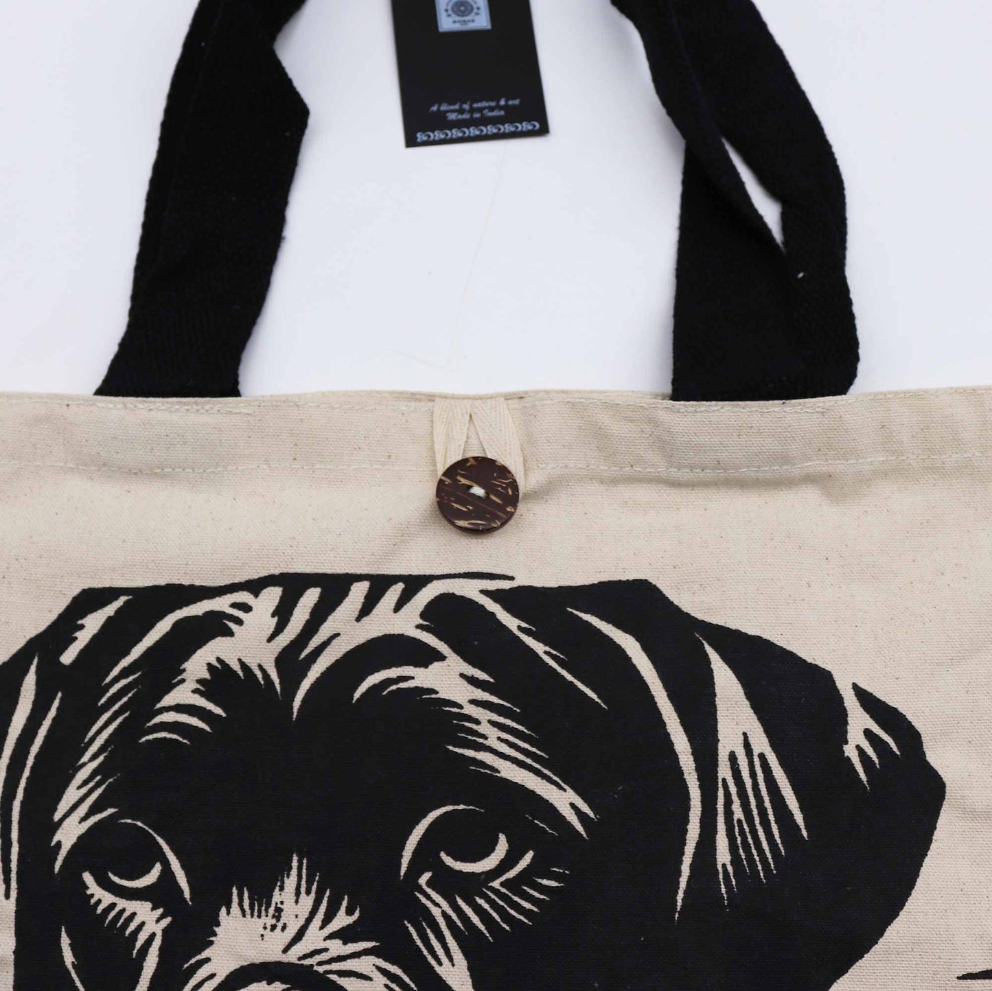 Iconic Classic Tote Bag - It's a Dogs Life - White 10oz