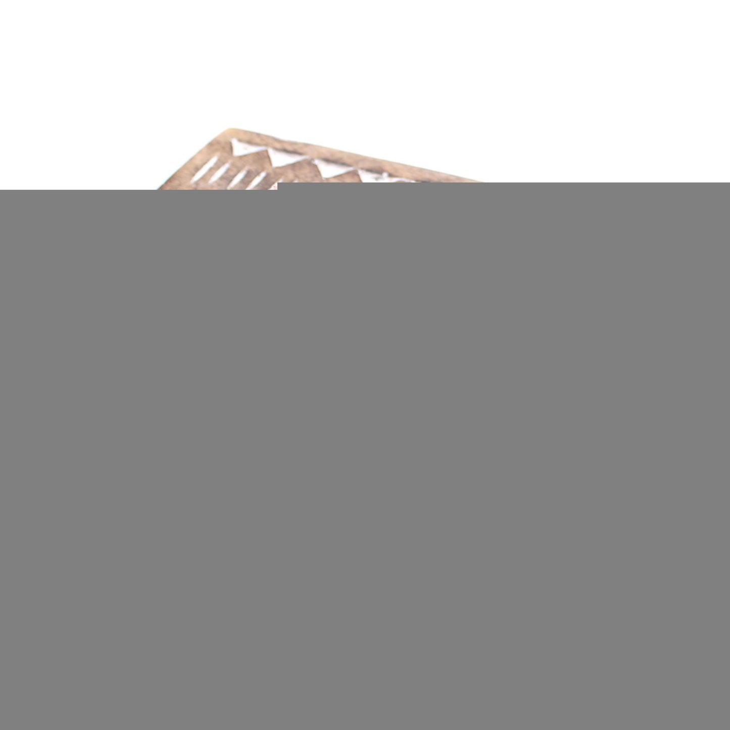 White Washed Wooden Box - 6x4 Aztec Design