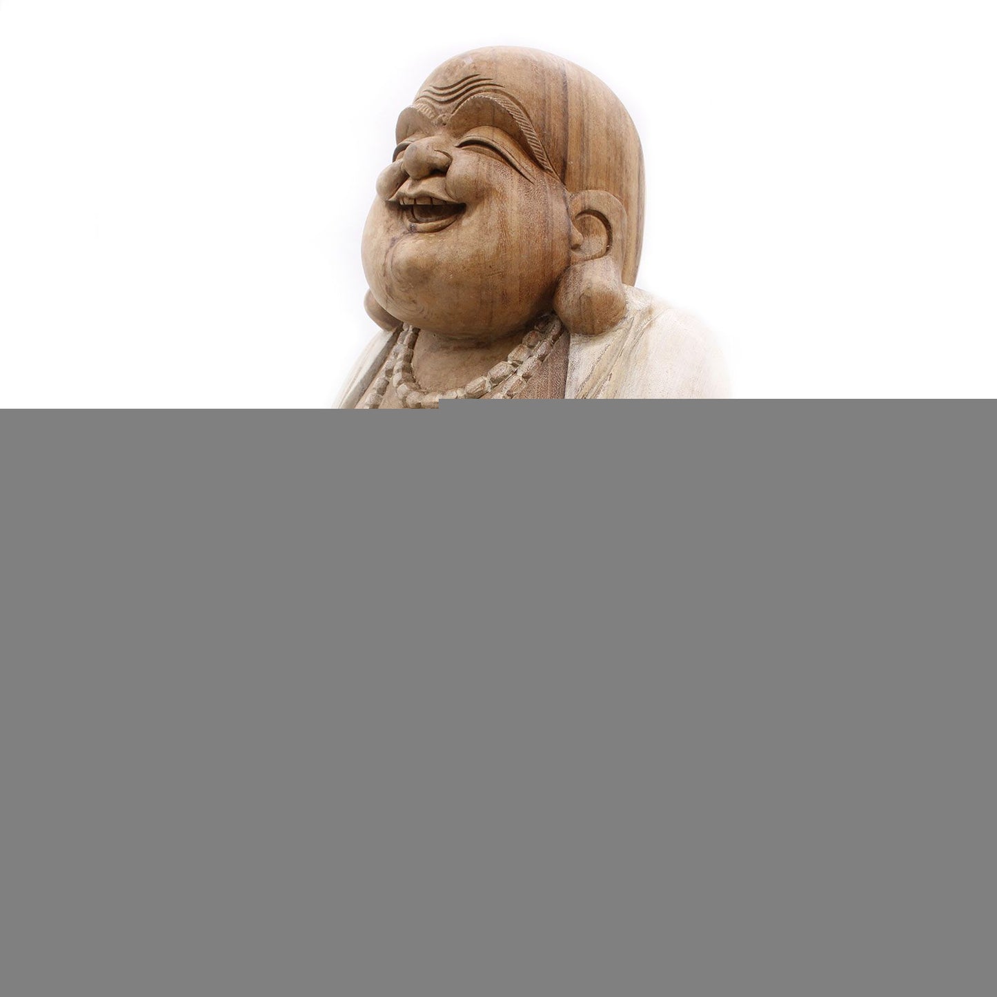 Happy Buddha - Whitewash 50cm