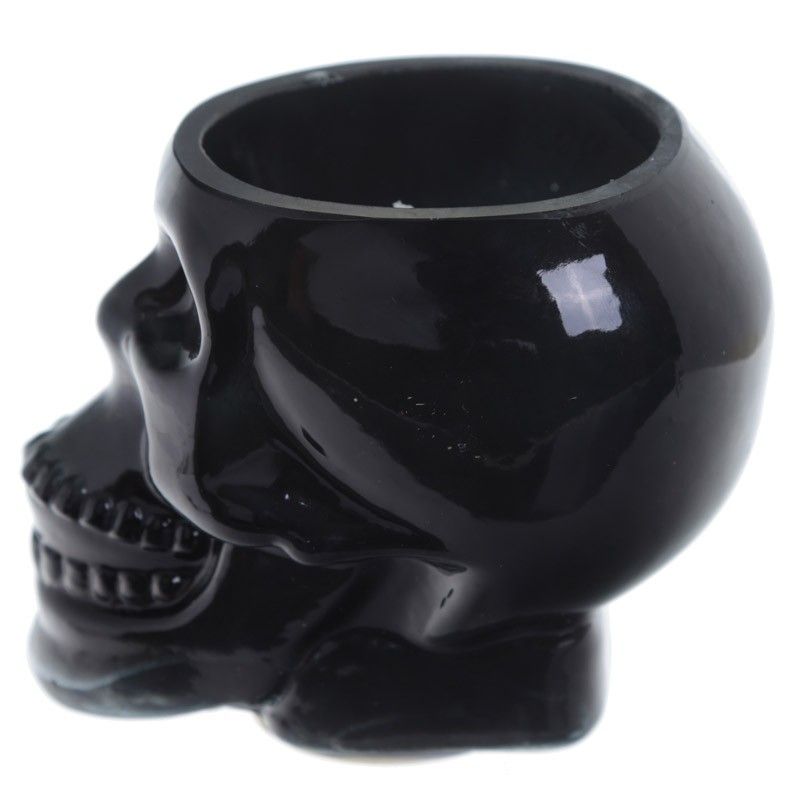 Black Skull Soya Candle Jar - Spiced Rum