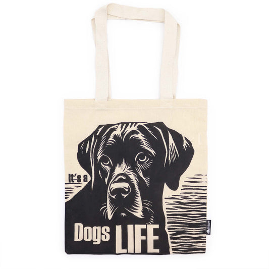 Iconic Basic Tote Bag - Dog's Life - Natural 4oz