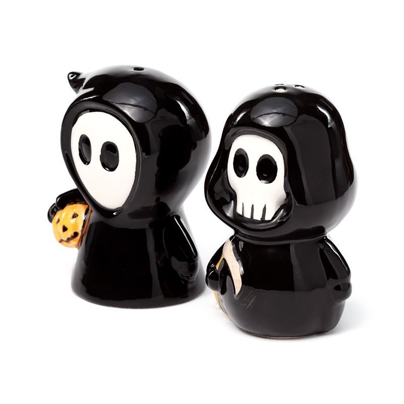 Skull Boy & Ghost Boy Ceramic Salt & Pepper Set