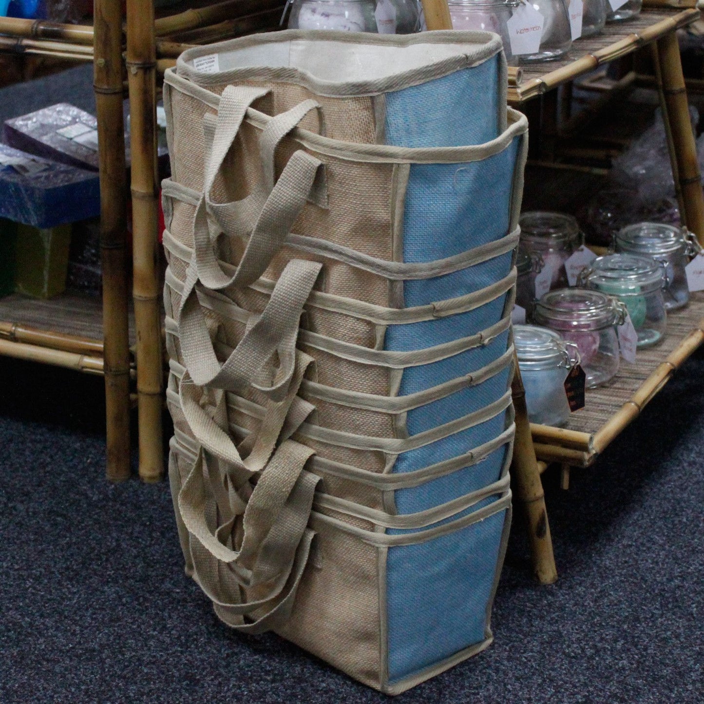 LargeShopping Basket - 33x18x20cm - Teal