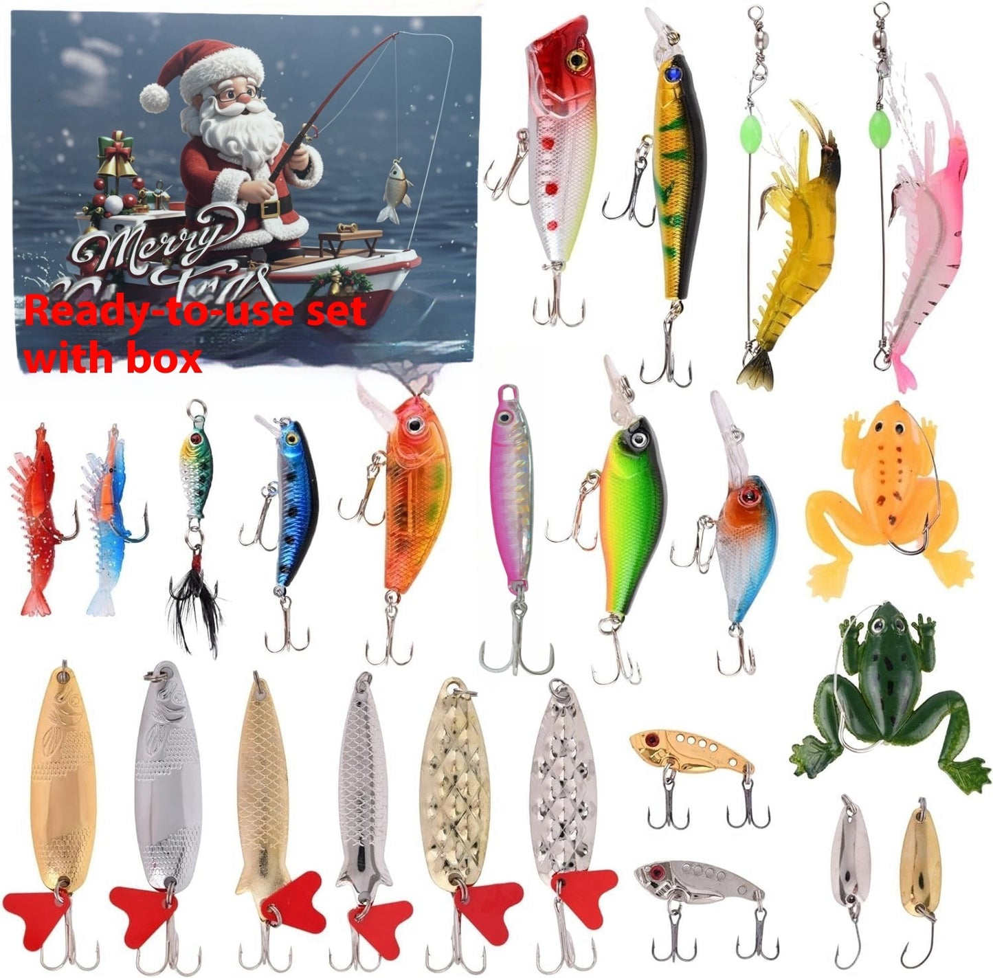 Fashion Creative Fishing Christmas Gift Suit