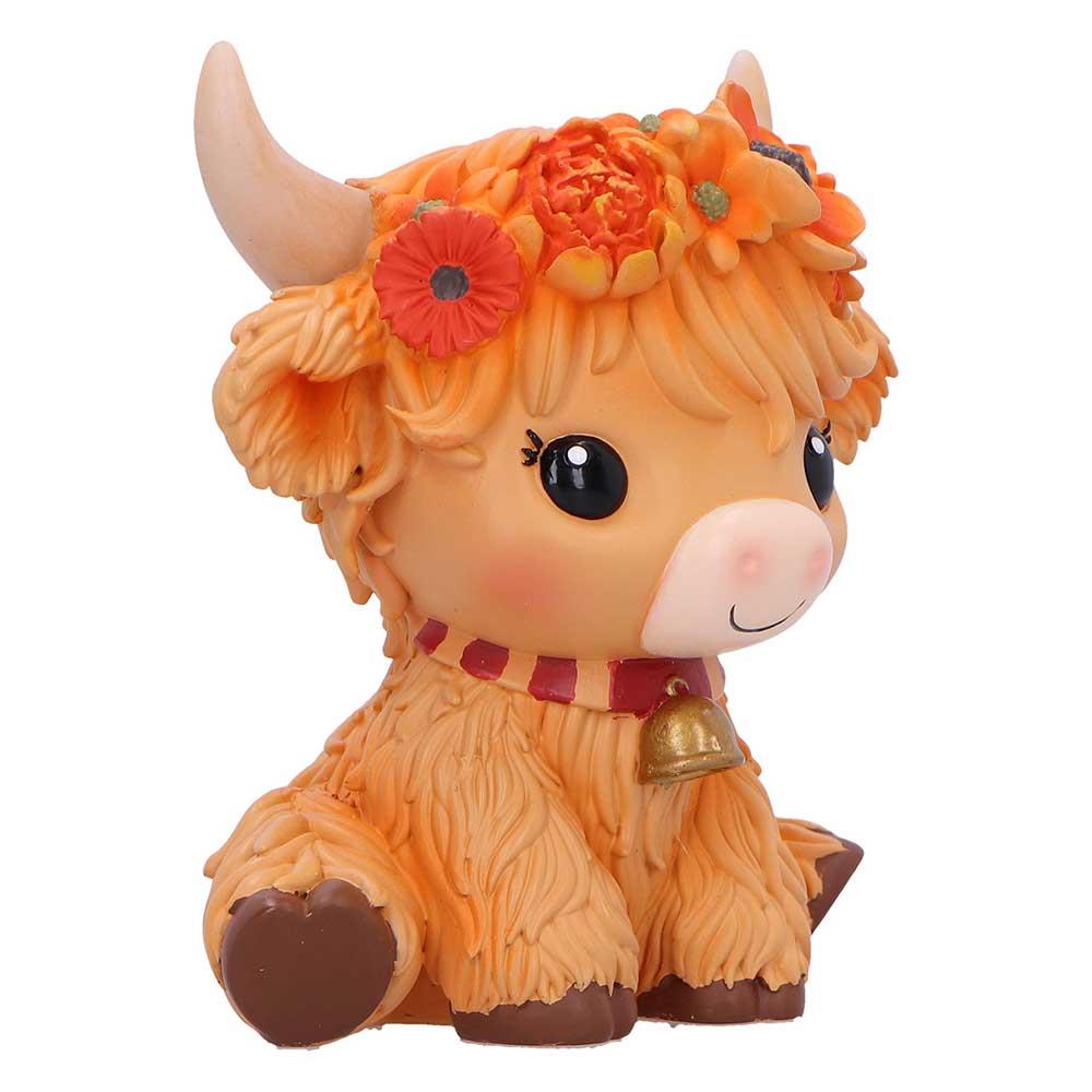 Moo Crew Marigold Flower Cow Statue Farmhouse Figurine Cute Collectable