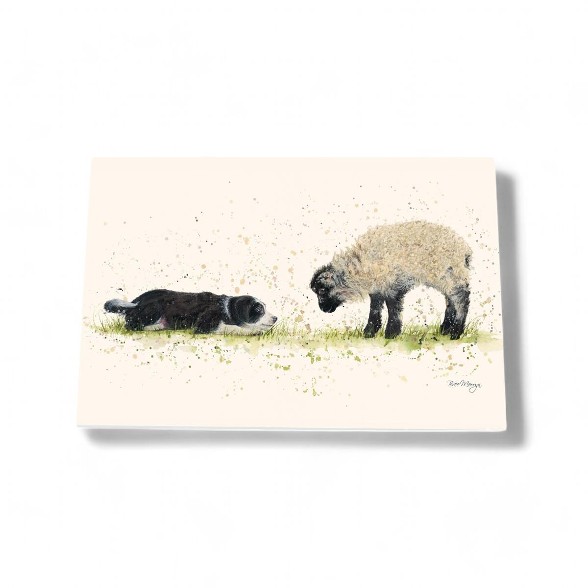 Nice to Meet Ewe Ceramic Art Tile by Bree Merryn 30x20 cm - Ready to Hang Wall Décor in Gift Box