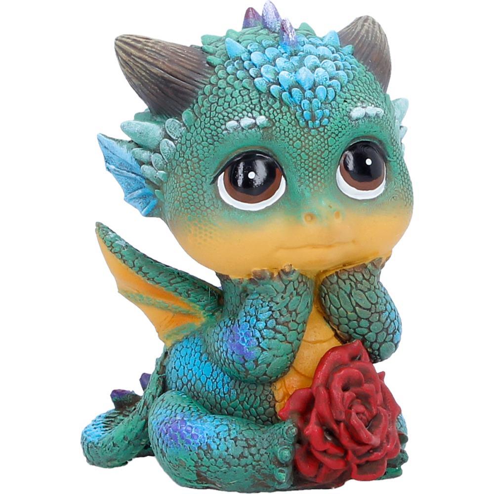 Cinders Mini Dragon Statue Whimsical Mythical Creature Rose Shelf Display Art