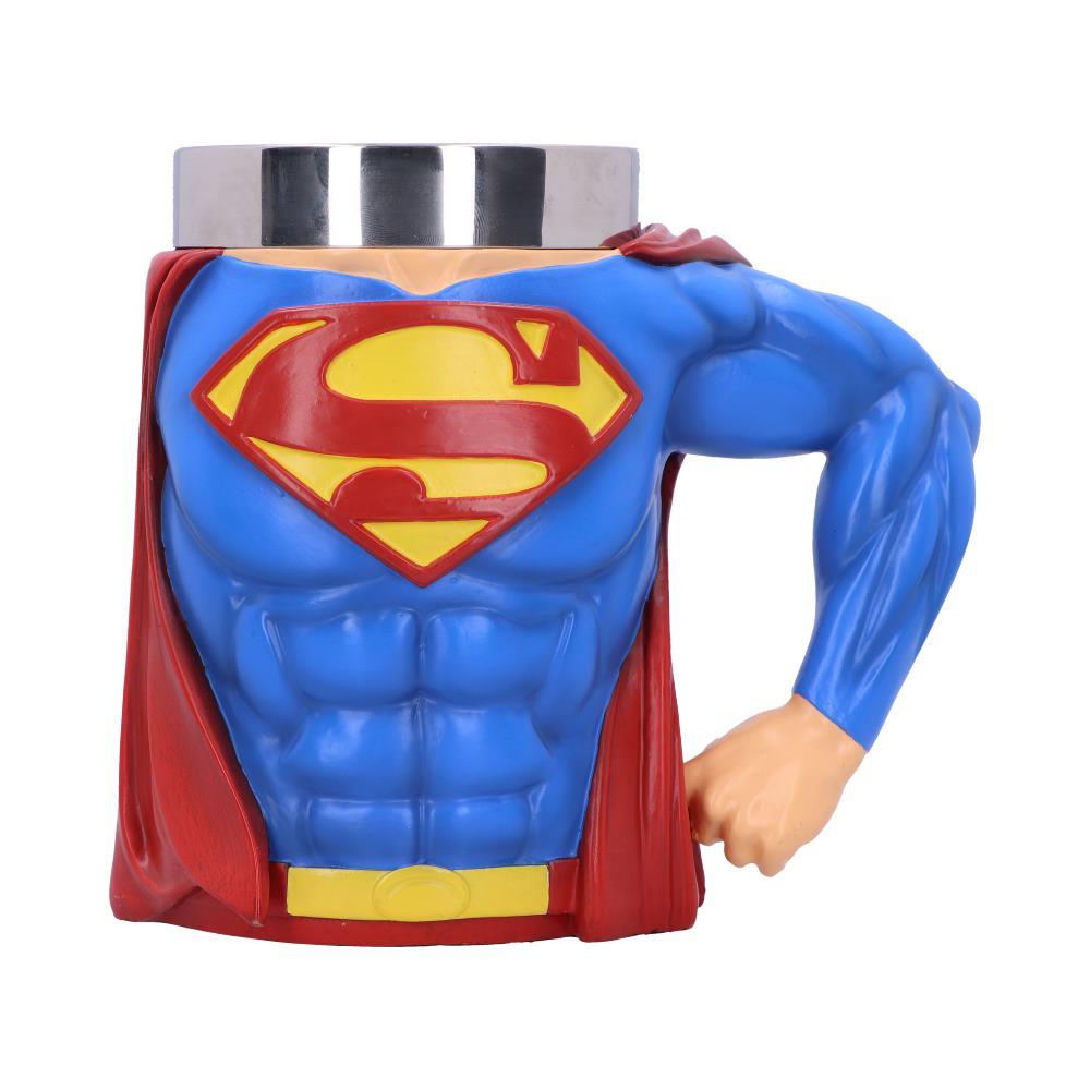 Official Superman Tankard DC Comics Mug Hero Chest Drinkware with Cape Gift