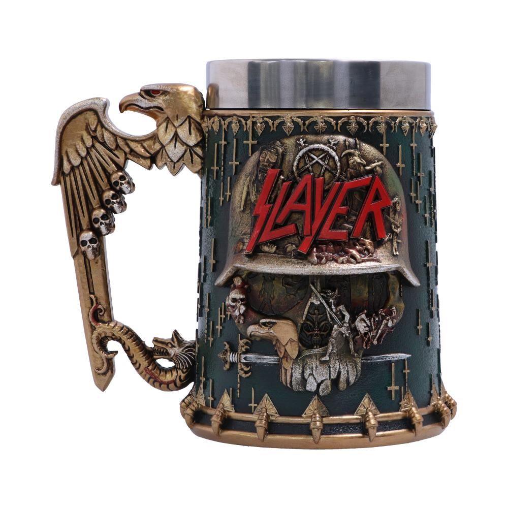 Official Slayer Skull Tankard | Eagle Helmet Logo Mug | Heavy Metal Collectible 16.5cm