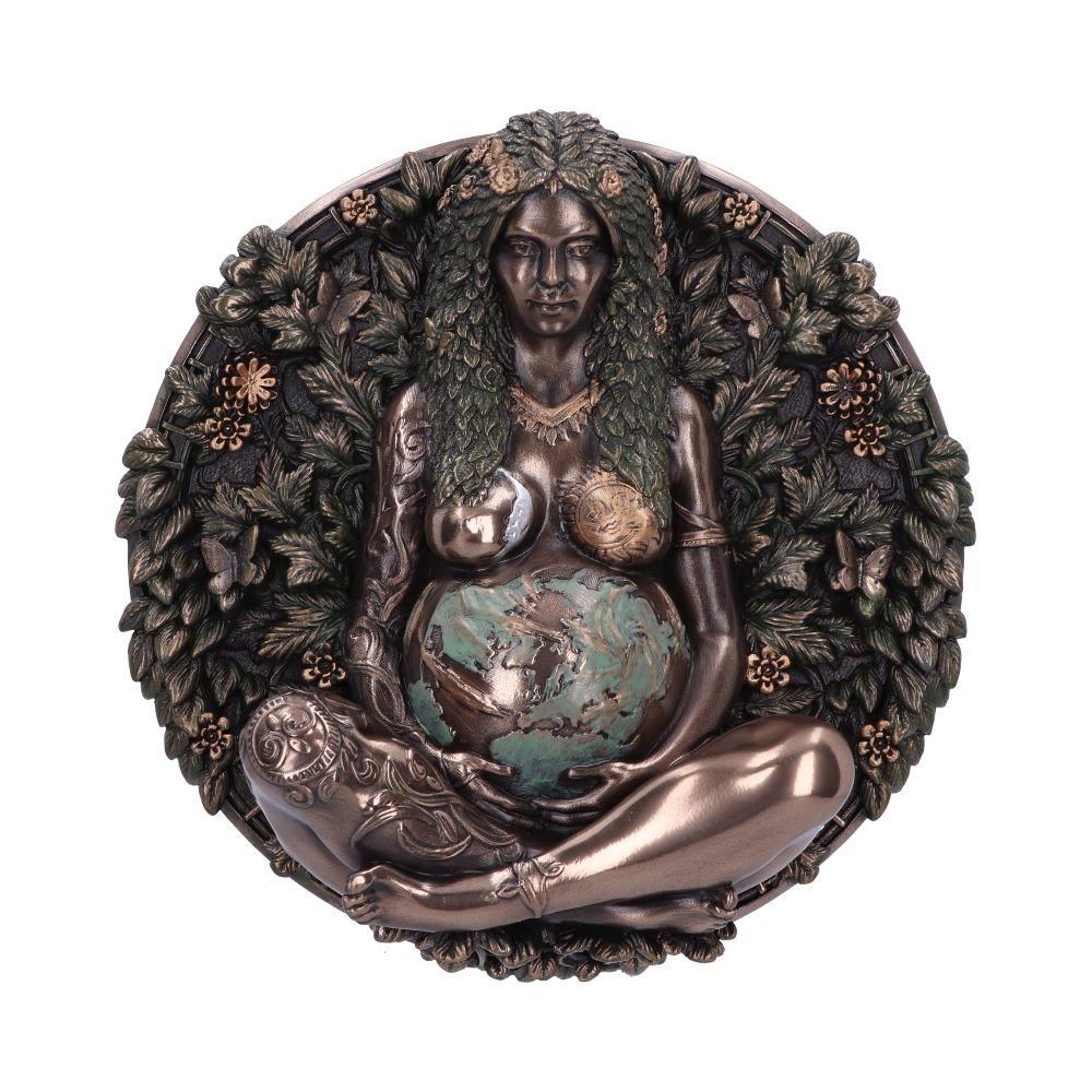 Gaia Mother Earth Wall Plaque Wicca Pagan Altar Decor Shrine Gothic Decor 15cm