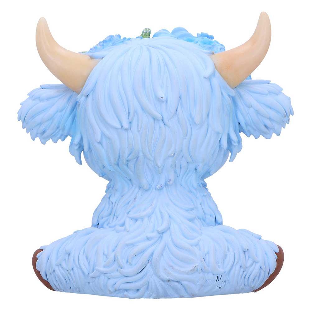 Moo Crew Bluebell Blue Flower Cow Figurine Cute Farmhouse Ornament Decor