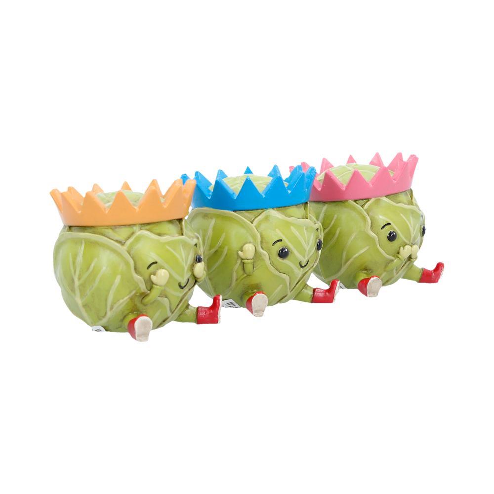 Three Wise Sprouts Crowned Figurines Novelty Christmas Ornament Cute Gift