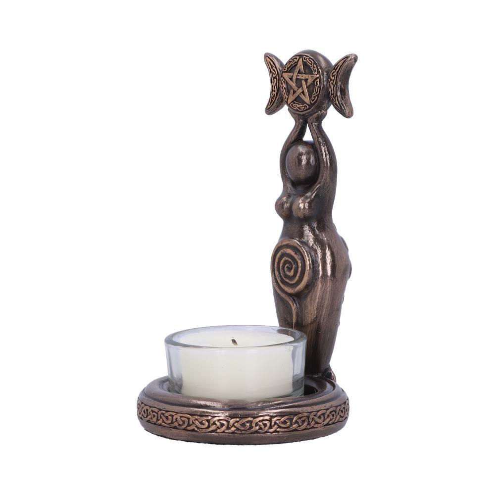 Triple Goddess Tealight Holder Wiccan Altar Decor Pagan Spiritual Alter ornament Statue