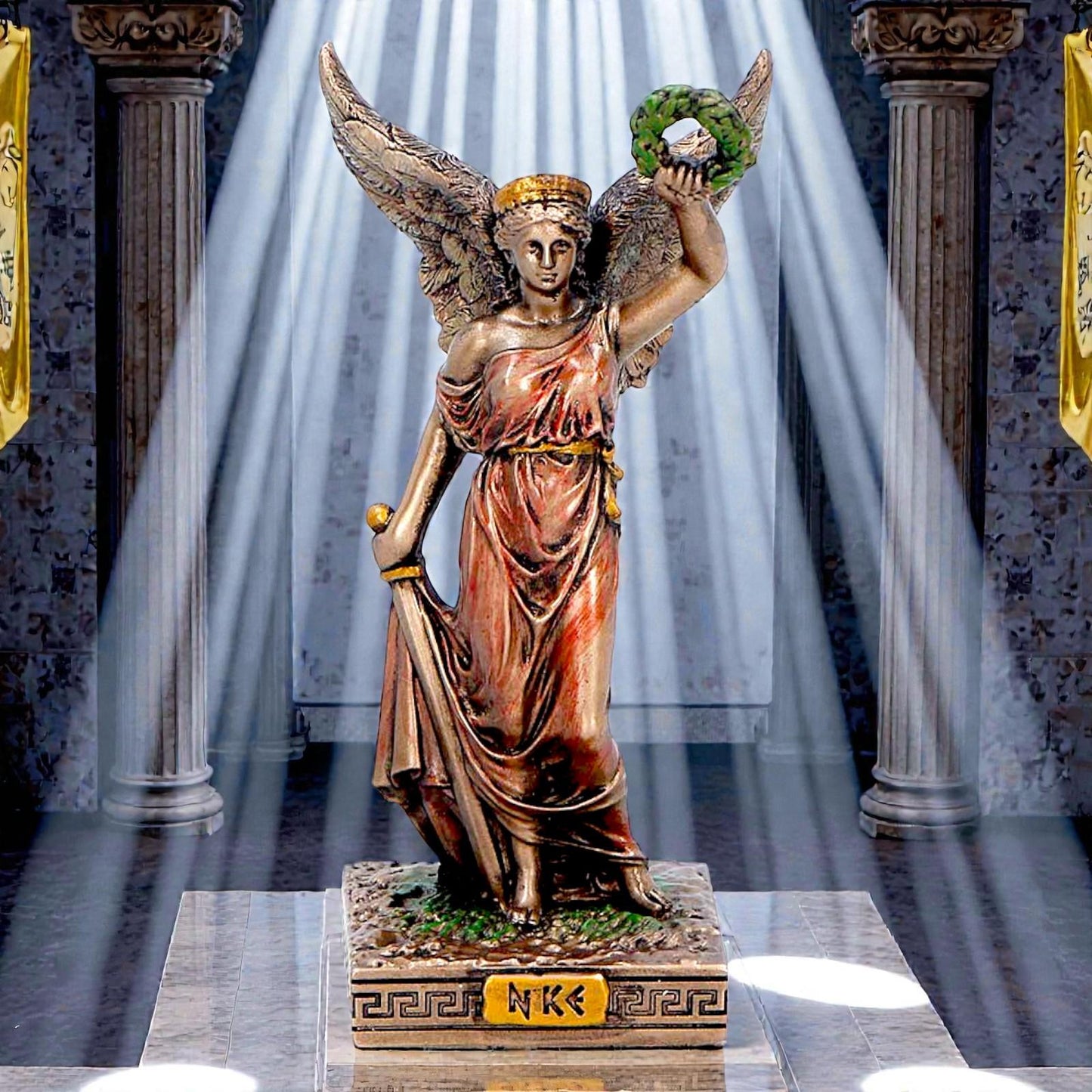 Nike Goddess of Victory Figurine Greek Mythology Statue Winged Deity Ornament