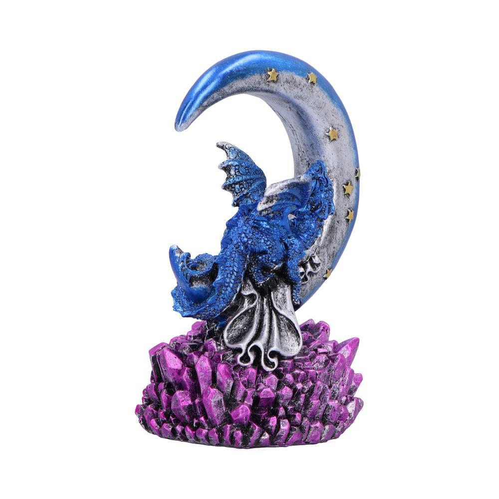 Mystical Dragon Crescent Moon Figurine Sleeping Dragonling Crystal Statue Gift