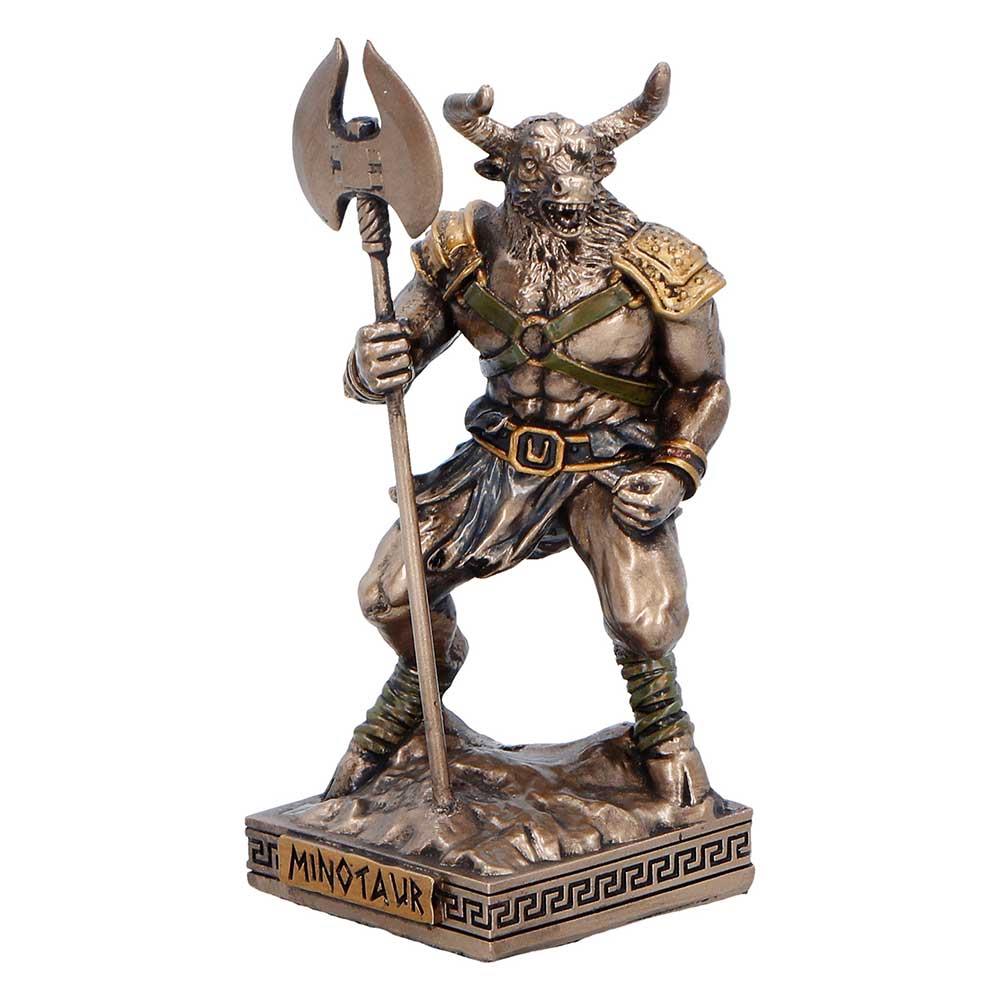 Minotaur Mini Figurine Greek Mythology Beast Warrior Axe Statue Ornament Art