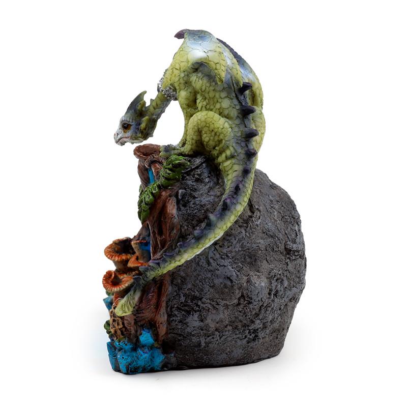 Dragon LED Crystal Cave Figurine - Color-Changing Fantasy Ornament Statue
