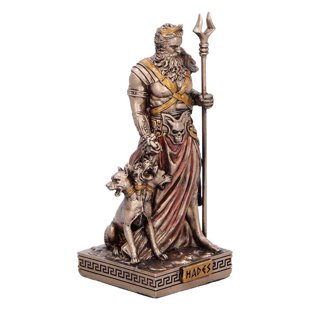 Small Hades God of the Underworld Figurine Greek Mythology Statue Cerberus
