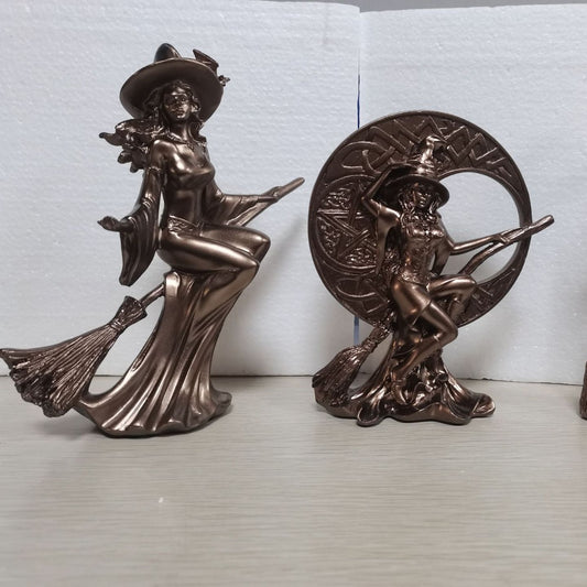 European Resin Home Witch Ornaments