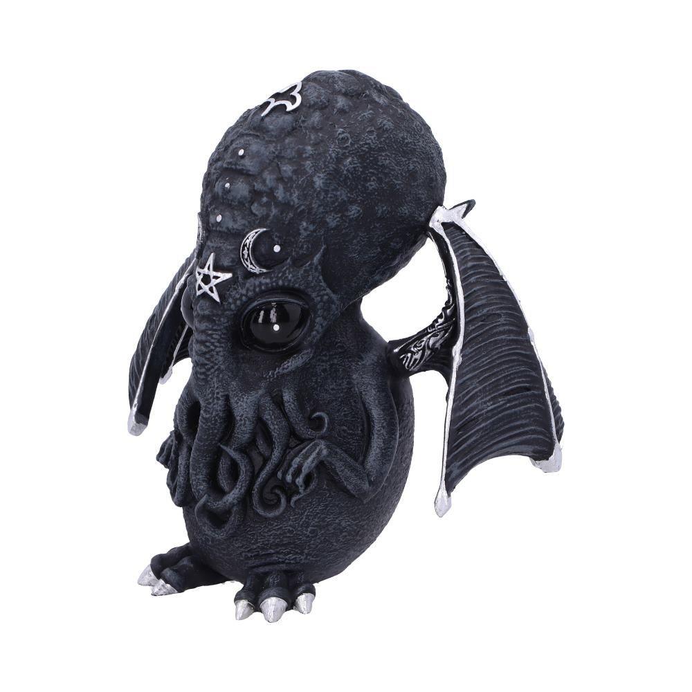 Cute Cthulhu Figurine 10.5cm | Gothic Mythical Creature Ornament | Winged Resin Decor