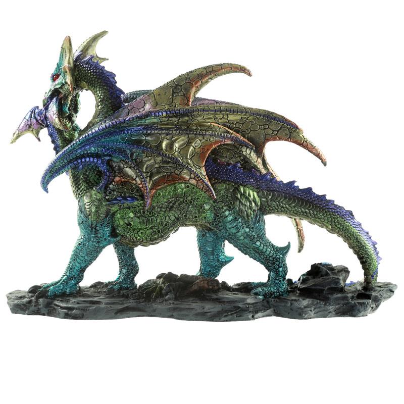 Majestic Mother Dragon Statue Mystical Fantasy Figurine Gothic Decor Ornament