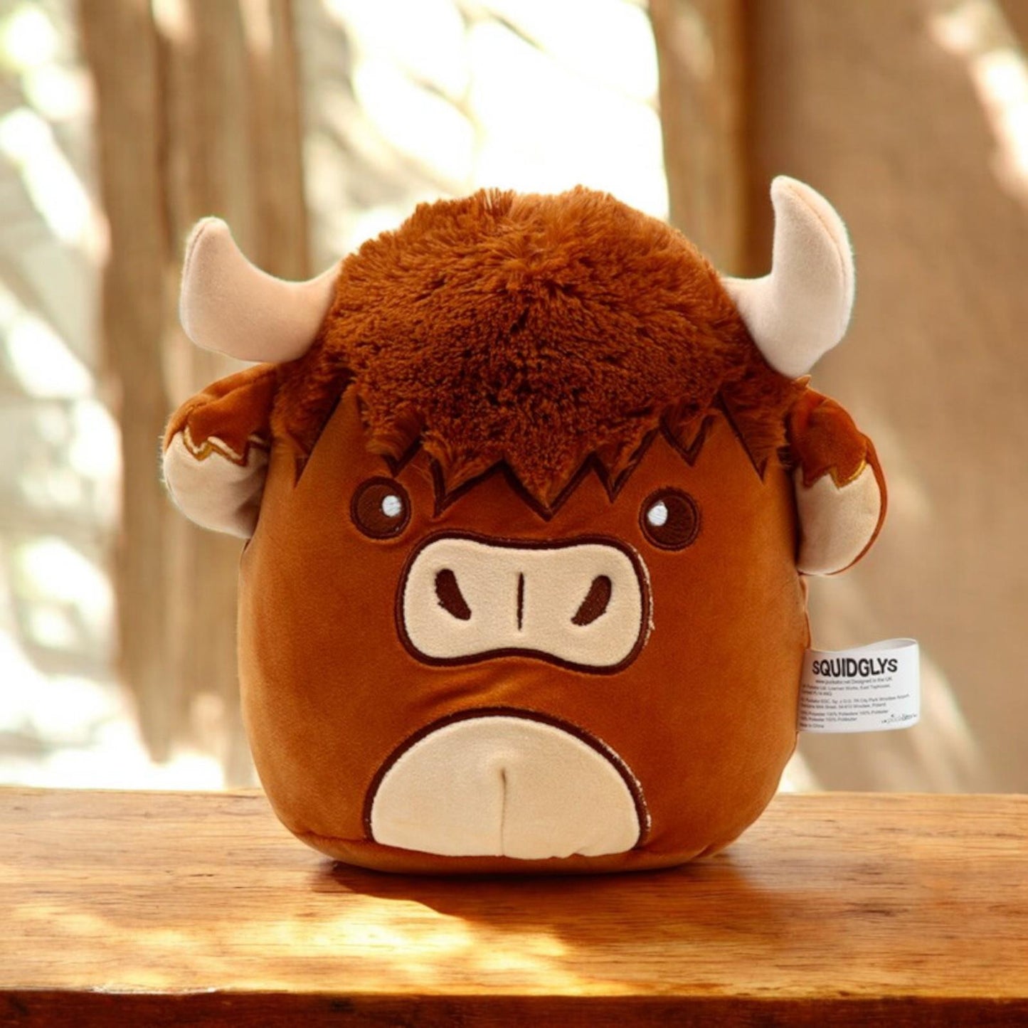 Squidglys Highland Coo Cow Plush Soft Stuffed Animal Cuddle Buddy Cute Gift 22cm