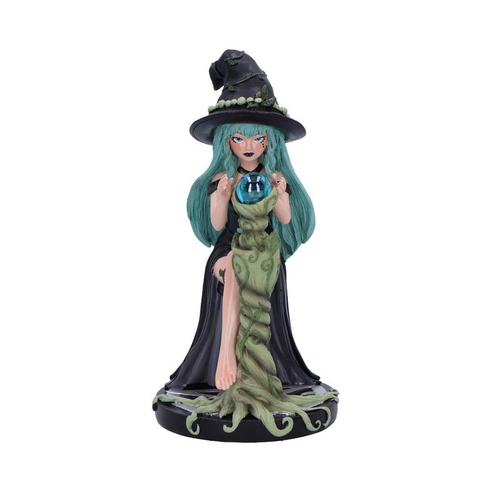 Sage Sugar & Spice Witch Figurine 17.5cm – Mystica Green Witch Decor for Collectors Boxed
