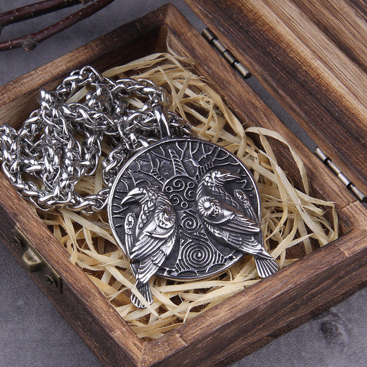 Vintage Norse Mythology Viking Odin Eagle Pendant