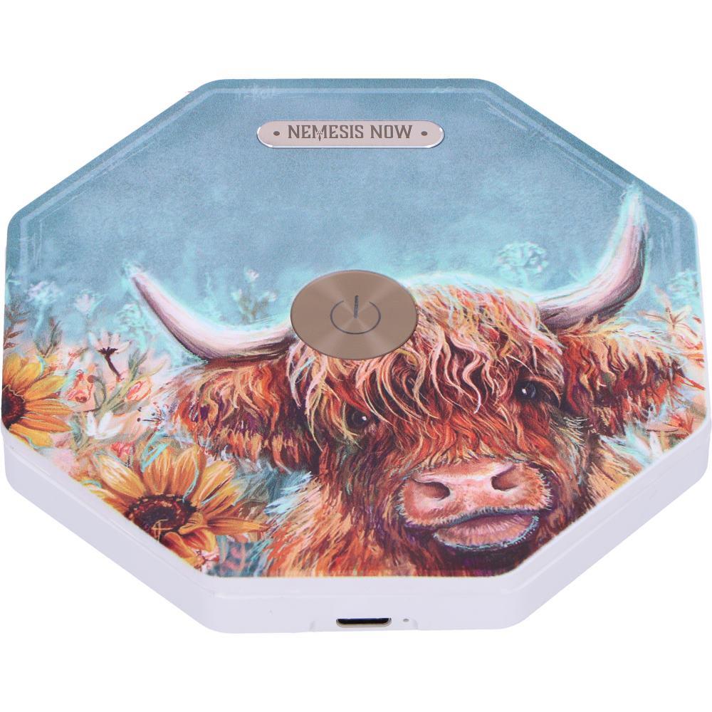 Highland Cow Foldable USB LED Lamp Rechargeable Origami Light Rustic Decor