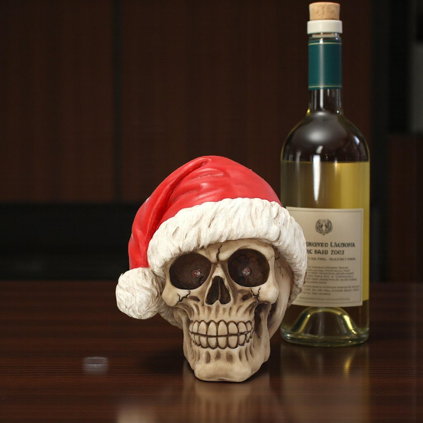 Silent Night Christmas Skull Gothic Santa Ornament Festive Horror Skeleton Head