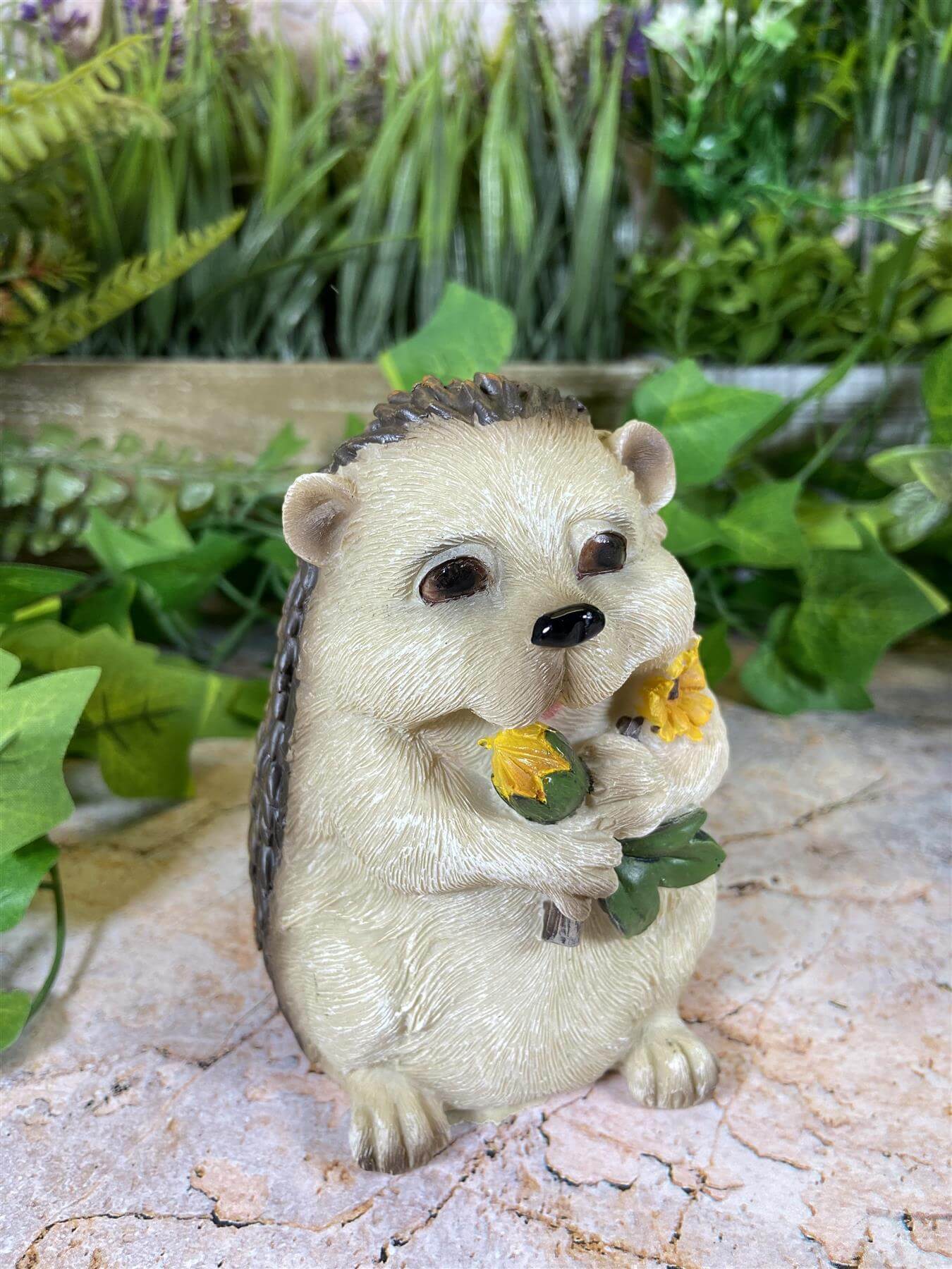 Whimsical Hedgehog Garden Ornament Handmade Resin Figurine Home Decor-Osiris Craftworks