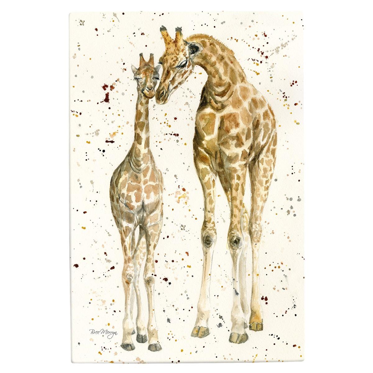 Decorative "A Mother's Love" Ceramic Wall Art Tile by Bree Merryn | Giraffe Animal Print | Ready to Hang | 30x20 cm | Unique Gift | Handcrafted and Boxed-Osiris Craftworks