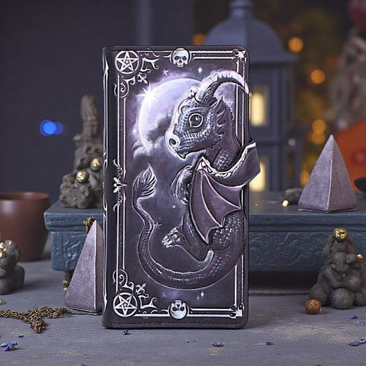 Lucifly Gothic Embossed Purse Moon Design Wallet Cult Cuties Dark Fantasy Gift