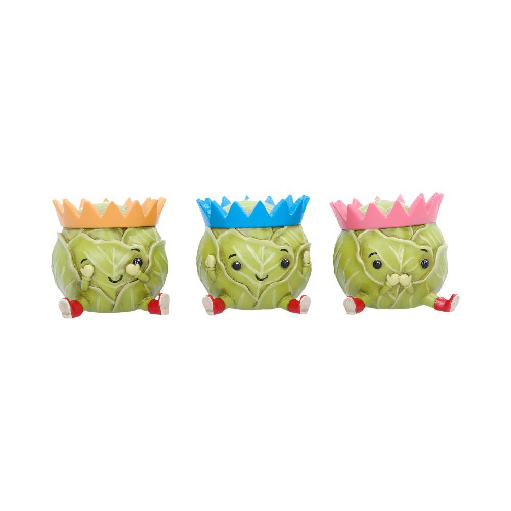 Three Wise Sprouts Crowned Figurines Novelty Christmas Ornament Cute Gift