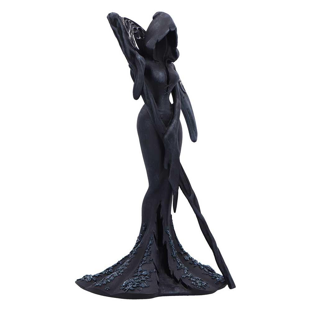 Femme Fatale Reaper Statue Gothic Hooded Female Scythe Dark Angel Ornament Fantasy Decor
