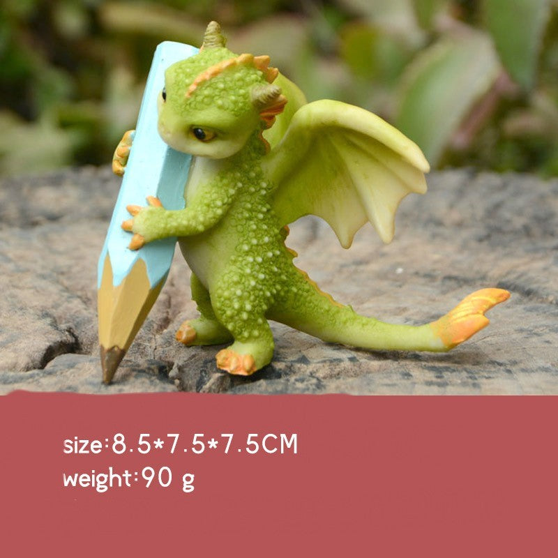 Cute Cartoon Simulation Dragon Resin Ornaments