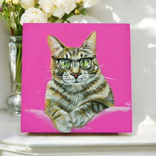 Ronnie Art Tile by Victoria Coleman - 20x20cm Ceramic Tile - Wall-Ready with Box