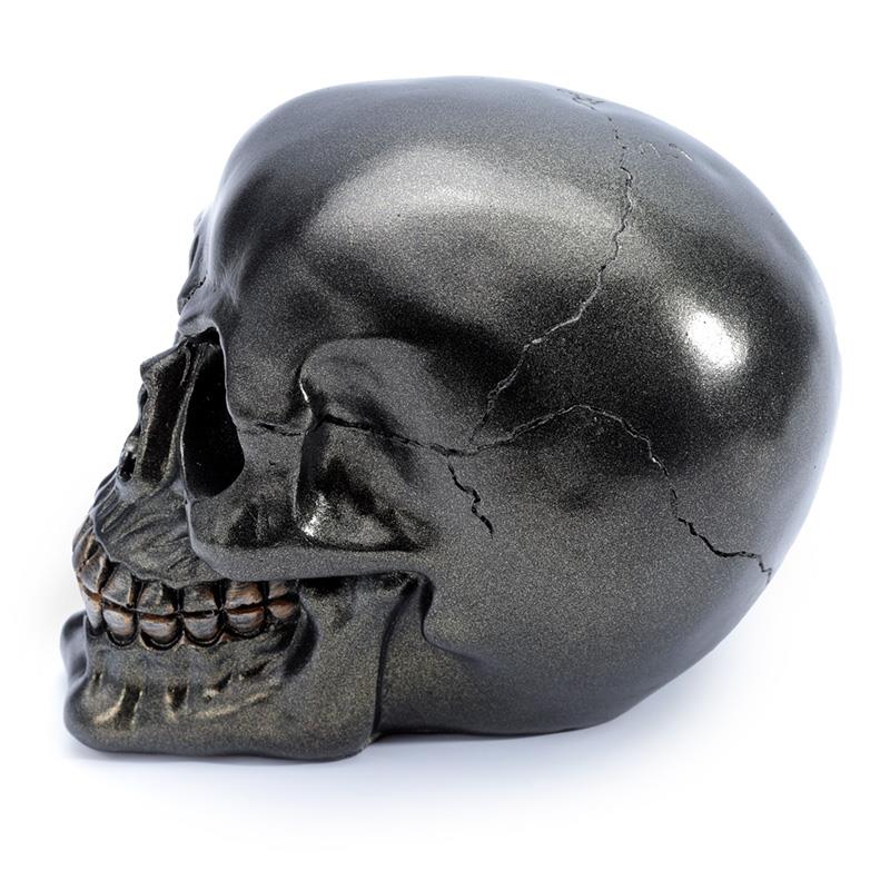 Gothic Black Skull Ornament Fantasy Resin Figurine Fantasy Altar Occult Statue