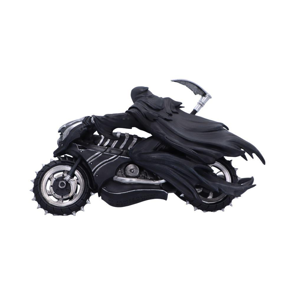 JR Grim Reaper on Motorcycle Figurine Gothic Biker Skull Statue Skeleton Horror Gift