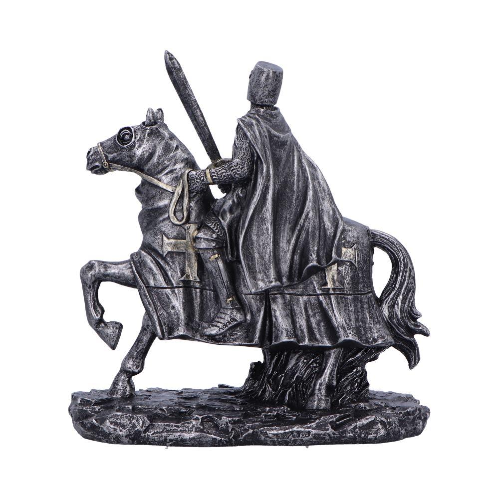 Medieval Templar Knight Horseback Figurine Gothic Crusader Historical Ornament
